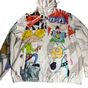 members only X nickelodeon lightweight jacket vintage inspired 90’s cartoons